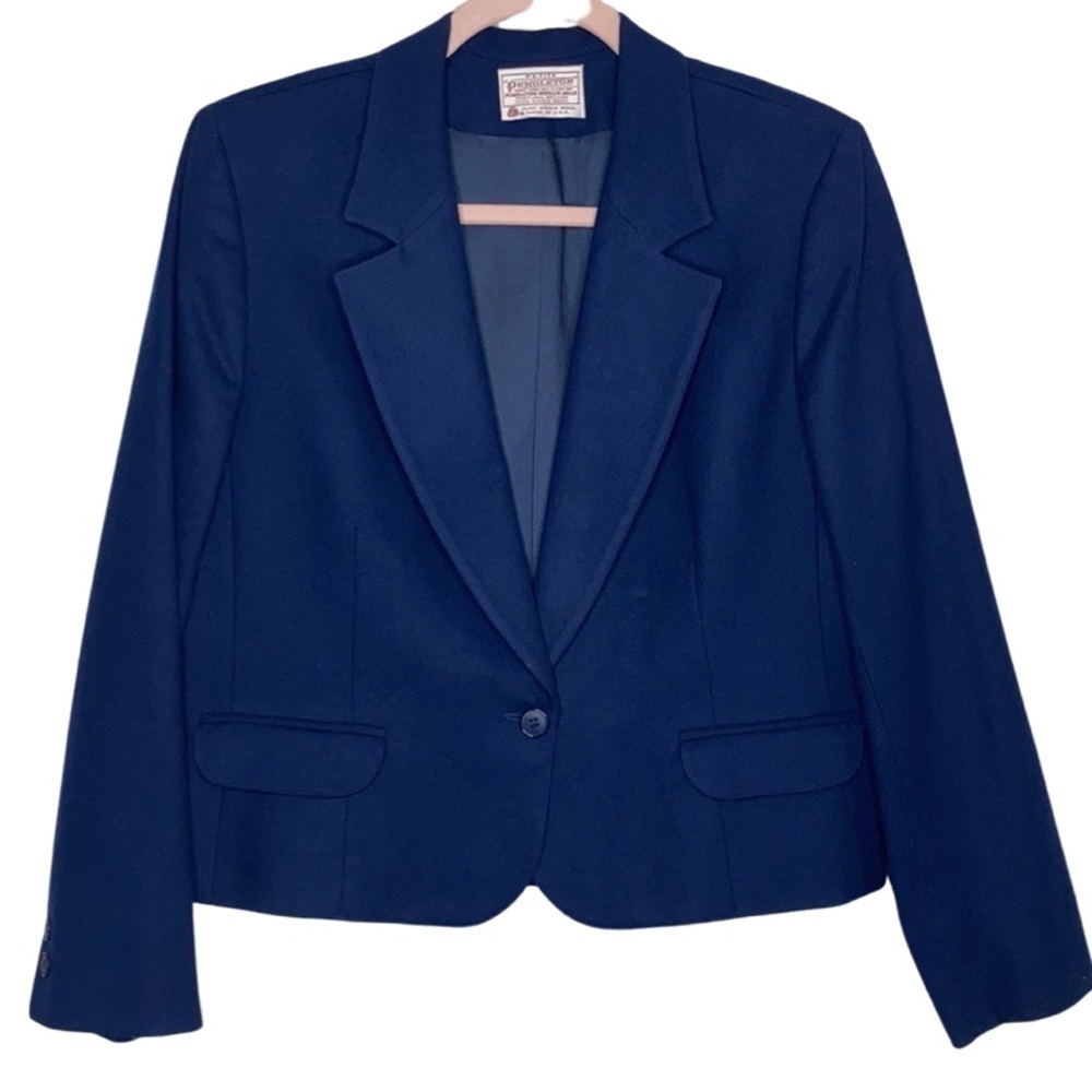 Vintage Pendleton blue 100% wool blazer